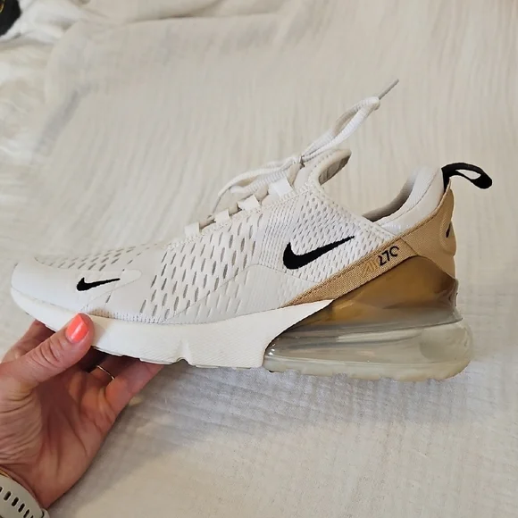 Nike Air Max 270 Cream Sneakers - Picture 4 of 6